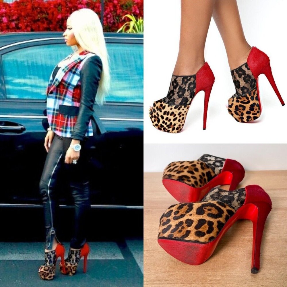 Leopard Print Red High Heel Platform Pumps - Women's Fashion Shoe